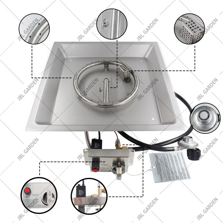 square fire pit burner pan02