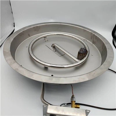 Gāzes Firepit galdi nerūsējošā tērauda ieliekamās pannas
