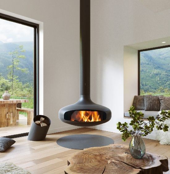Steel Hanging Fireplace