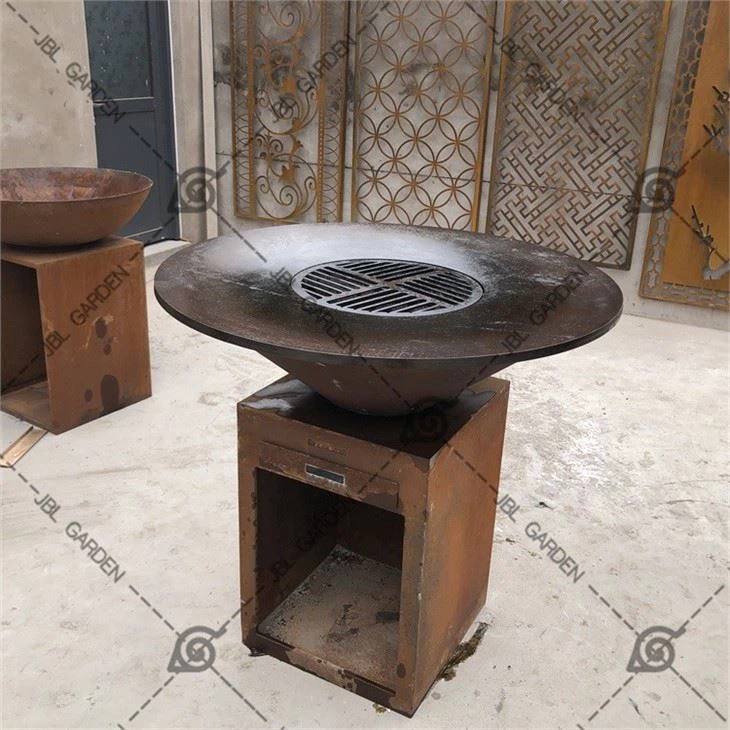 Corten Steel BbqTable For Camping