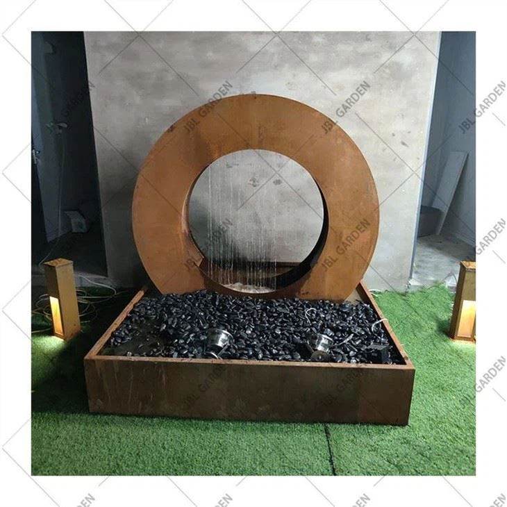 Corten Steel Rain Curtain Water