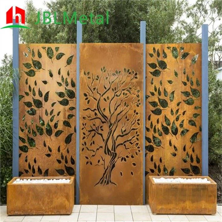 Laser-cut Corten Steel Screens
