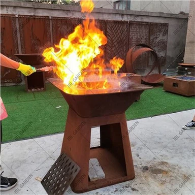 Garden Corten Steel Modern Fire Pit BBQ
