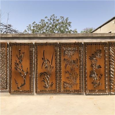 Corten tērauda dārza ekrāns