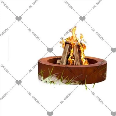 Liela apaļa tērauda ugunskura bedre