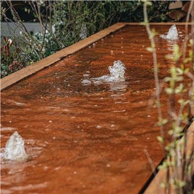 Long Corten Steel moderna ūdens funkcija