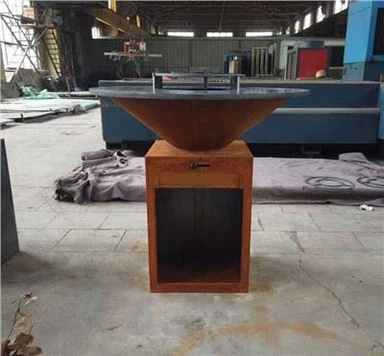 Āra virtuve Corten Tērauda Kamīna grils Smēķētājs BBQ Grils