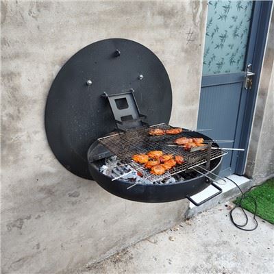 Melns nerūsējošā tērauda BBQ