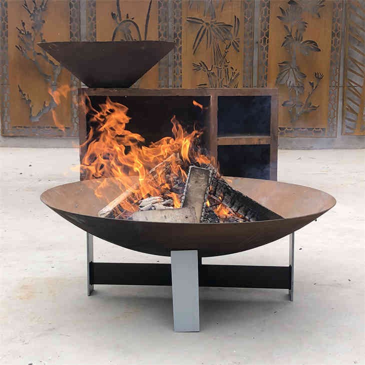 Corten Steel Fire Pit Fire Bowl