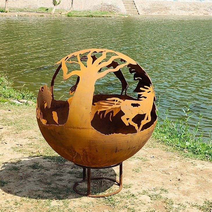 Corten Steel Spherical Fire Balls price