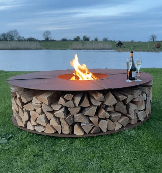 Firepit Table With Wood Storage