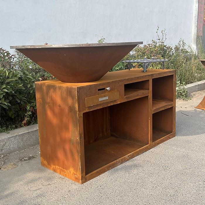 Freestanding Corten Steel BBQ factory
