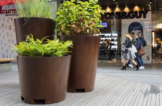 Garden Corten Steel Planter Pots factory
