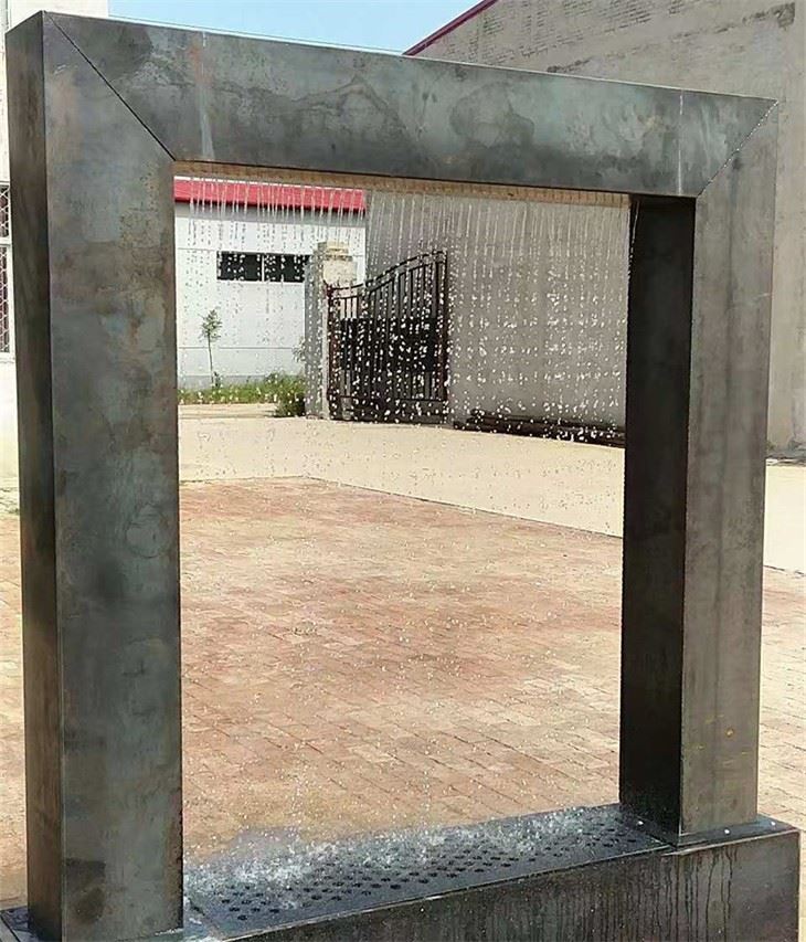 Garden Decor Water Curtain Corten Steel Water Door Sculpture high quality