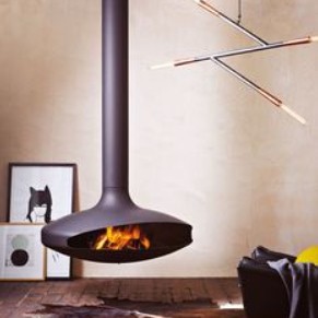 Indoor Wood Burning Suspended Fireplace 360 Degree Rotating Fireplace high quality