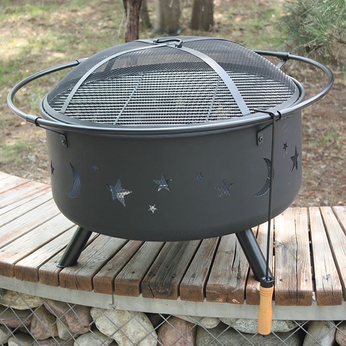 Industrial Style Steel Fire Pit factory