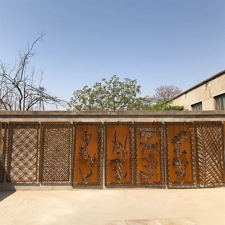 Laser Cut Corten Steel Screens high quality