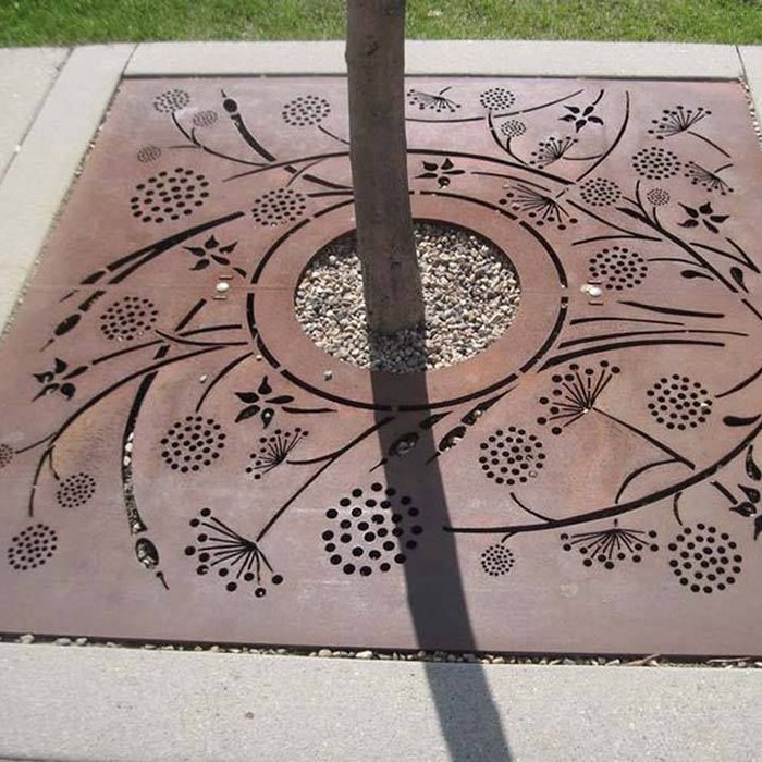 Pedestrian Safe Corten Tree Grate factory