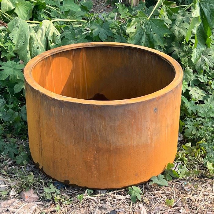 Apļveida āra Corten tērauda stādītājs