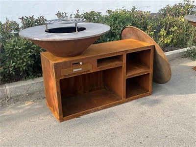 Garden Bonfire Corten tērauda liela ugunskura bedre