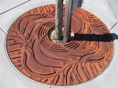 Dārza tērauda koka vārti