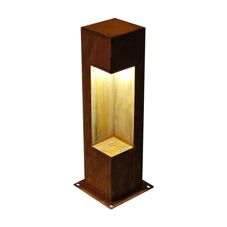 Steel Cylindrical Light Of Corten
