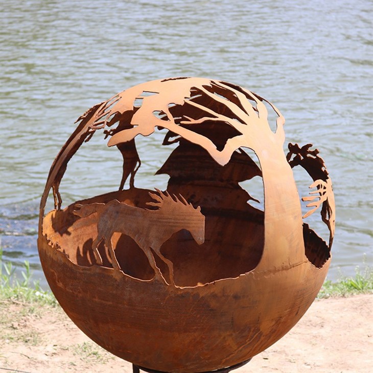 Steel Firepits Sphere factory