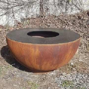 Koka degošs metāla Brasero uguns katls